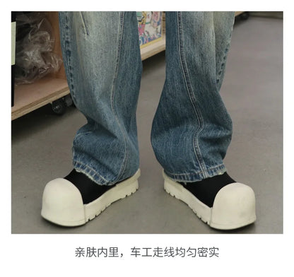 mens american streetwear fashion loose casual hip hop vintage denim baggy jeans pants man wide leg trousers y2k jeans men unique jeans style 2199