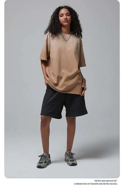 2024 Spring Summer New in Tops Tees Trendy Spray Dye Cut Damaged Washed Y2k Clothes Men's Short Sleeved T-shirt Oversized Street King Limited
