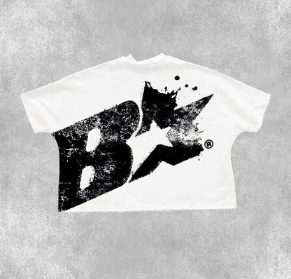 2000s Casual Mysterious Ninja Avatar Pattern Printed Gothic Loose Cotton Short Sleeves Hip Hop Y2K Top Men's and Women's tees Street King Limited