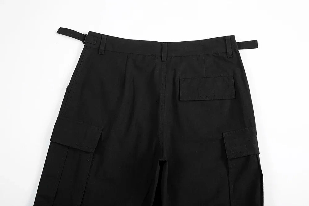 y2k knee detachable multi pockets camouflage cargo pants mens streetwear patchwork baggy overall ropa hombre oversized trousers unique cargo style 2411