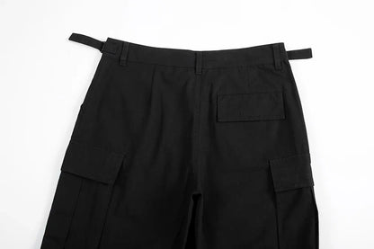 y2k knee detachable multi pockets camouflage cargo pants mens streetwear patchwork baggy overall ropa hombre oversized trousers unique cargo style 2411