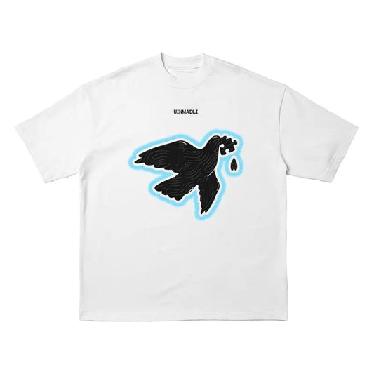 Trendy Korean Short-sleeved T-shirt for Men, Retro Street Y2K Summer Print Design, Loose Couple Round Neck Half-sleeved Top Street King Limited