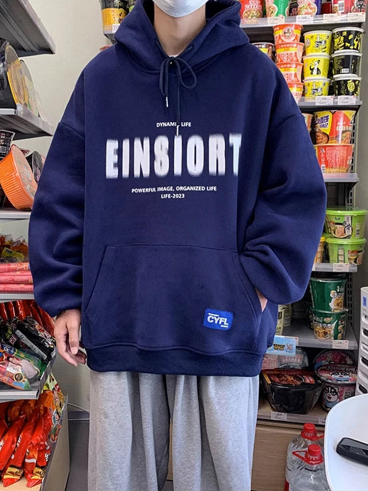 Spring Retro Letter Printed Hoodies Hombre 2024 New Personality Loose Streetwear Pullover Sweatshirts Y2K Fleece Hoodie Clothes Street King Limited