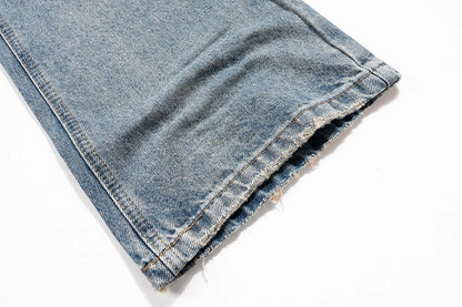 Streetwear Y2k Pantalones Hombre Washed Baggy Flare Jeans Unisex Straight Frayed Casual Denim Trousers Oversized Cargo Pants Street King Limited