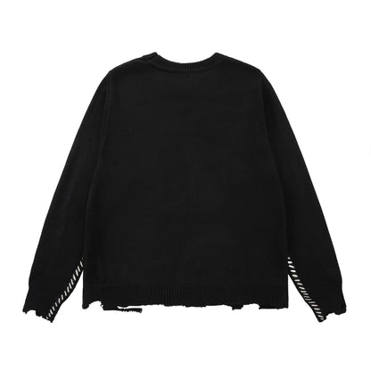 New 2023 Men Luxury Sin Youth Black Gentleman Classic Hole Cotton Knit Casual Sweaters Pullover US Size S M L High Drake #630 Street King Limited