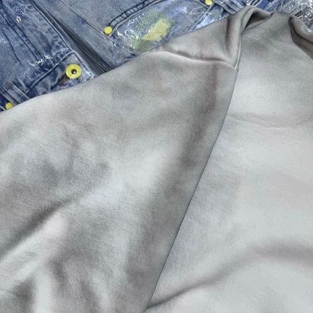 24AW do dirty damage print fleece hoodie Street King Limited