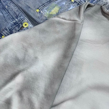 24AW do dirty damage print fleece hoodie Street King Limited