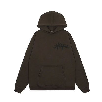 Y2k Streetwear Letter Brown Hooded Hoodies for Men and Women Pullover Baggy Casual Sudaderas Ropa Hombre Cotton Fall Sweatshirts Street King Limited