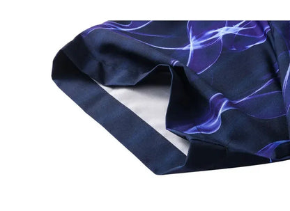 Dark Icon Blue Flame Polo Shirt Men Summer Light Weight Material Hawaiian Shirts Streetwear Men's Shirt Street King Limited