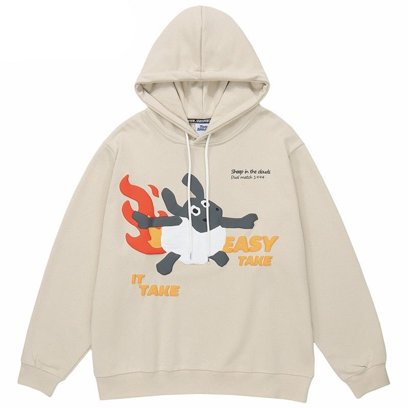 "Take It Easy" Unisex Men Women Streetwear Graphic Hoodie Daulet Apparel