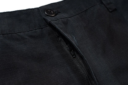 vintage ripped damaged black cargo shorts for men high street wide leg baggy overalls distressed summer knee length pants unique cargo style 3101
