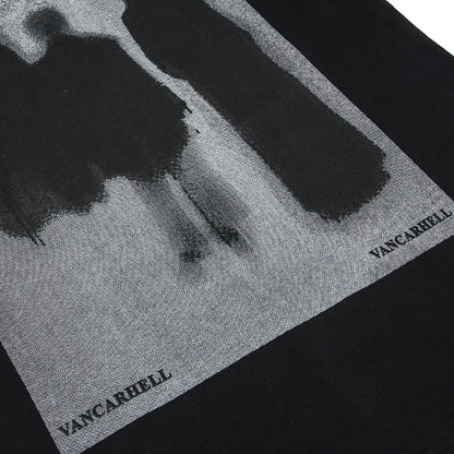 Men Hip Hop T Shirt Streetwear Dark Style Shadow Printed T-Shirt 2023 Summer Short Sleeve Tshirt Harajuku Cotton Tops Tees Black Street King Limited