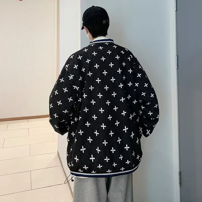 2024 japanese college mens jackets letter print harajuku fashion couple coats high street unisex baseball uniform trend y2k urban fashion pants