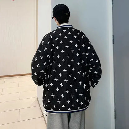 2024 japanese college mens jackets letter print harajuku fashion couple coats high street unisex baseball uniform trend y2k urban fashion pants