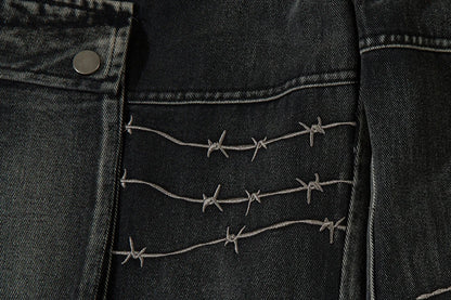 multi pockets embroidery washed baggy jeans for men and women straight ropa hombre casual cargo pants oversized denim trousers multi-pocket cargos