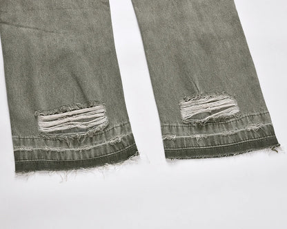 High Street Frayed Hole Distreesed Baggy Jeans for Men and Women Ripped Pantalones Hombre Y2k Casual Denim Trousers Oversized Street King Limited