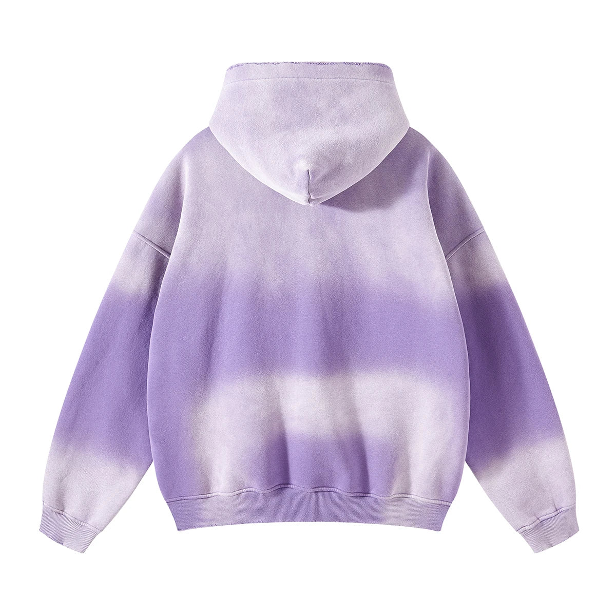 Autumn and Winter Washing Spray Dyeing Baggy Hoodies Distressed Hip Hop Gradient Men's and Women's Oversize Hooded Sweatshirts Street King Limited
