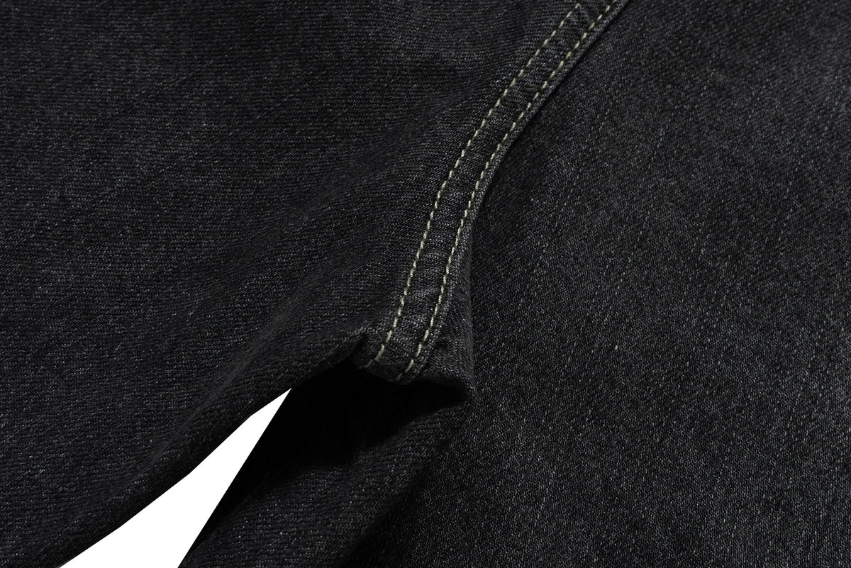 ro style ribbons streetwear multi pockets cargo short for men elastic waist wide leg baggy jeans knee length pants loose overall unique cargo style 4355