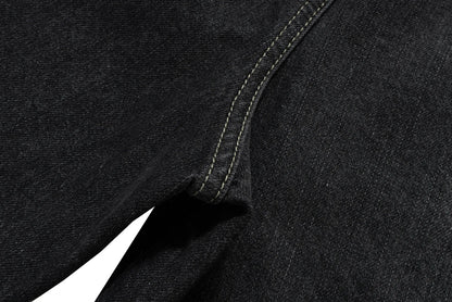 ro style ribbons streetwear multi pockets cargo short for men elastic waist wide leg baggy jeans knee length pants loose overall unique cargo style 4355