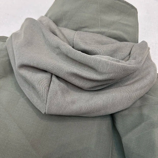 2024AW new cotton dress solid color hooded multi-pocket jacket Street King Limited