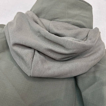 2024AW new cotton dress solid color hooded multi-pocket jacket Street King Limited