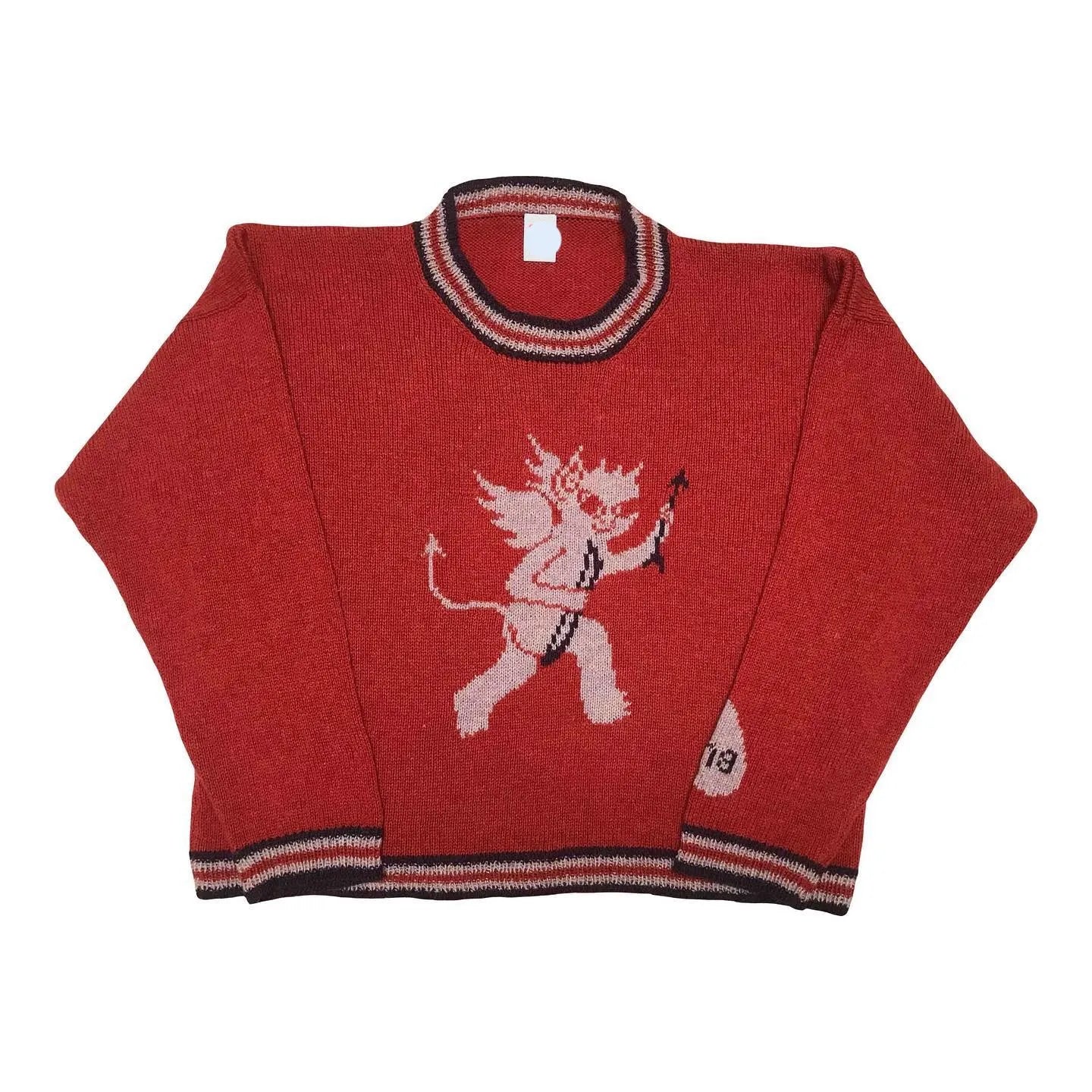Y2K Women's Sweater Clothing Vintage Knitted Wool Sweater Jumper Round Neck Stripe High Neck Round Neck Long Sleeve Clothing Top Street King Limited