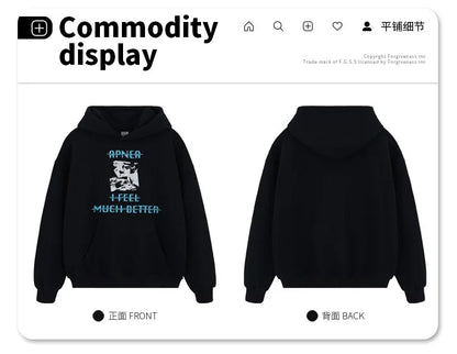 Printed fleece crack hoodie Street King Limited