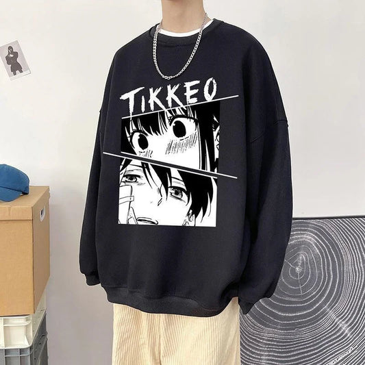 Autumn Japanese Anime Fashion Men Sweatshirt Graphic Fleece Y2K Clothes Casual Hip Hop Streetwear Crewneck Pullover Hoodies Street King Limited
