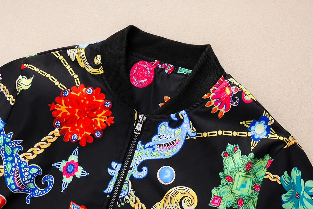 new 2023 luxurious flowers gentleman men geometry heavy baseball coats jackets abstract digital coat warm 433 unique default style 1414