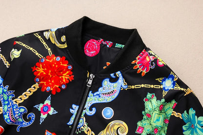 new 2023 luxurious flowers gentleman men geometry heavy baseball coats jackets abstract digital coat warm 433 unique default style 1414