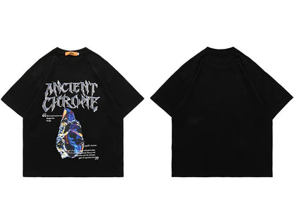 2023 Men Hip Hop Streetwear T-Shirt Harajuku Letter Graphic Printed Tshirt Summer Short Sleeve T Shirt Cotton Casual Tops Tees Street King Limited