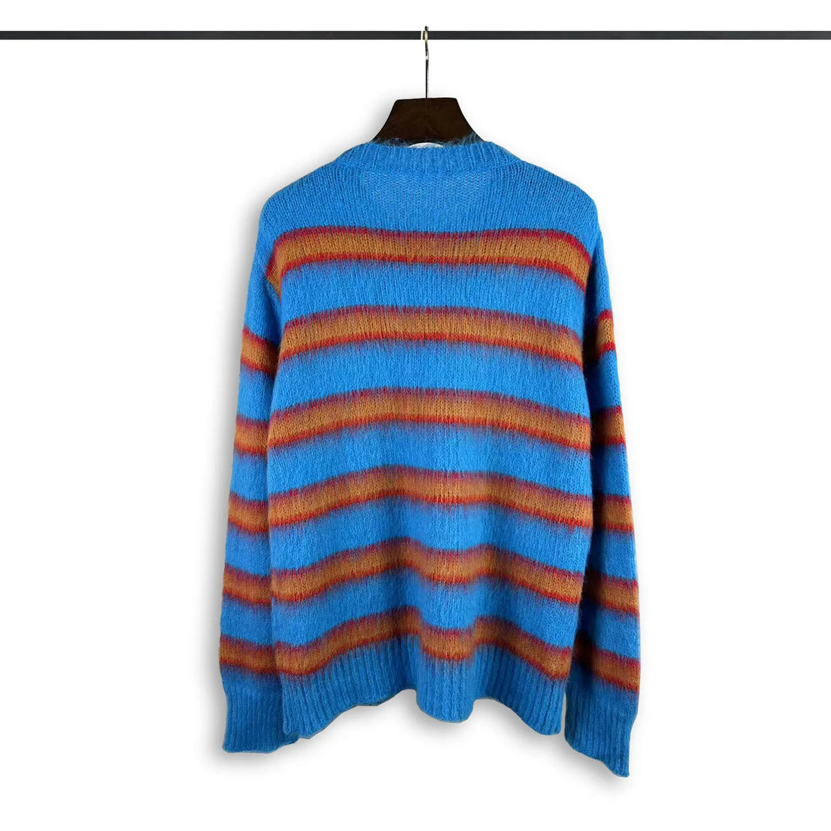 New 2023 Men Luxury Striped Colorful Mohair Gentleman Classic Cotton Knit Casual Sweaters Pullover Asian Size High Drake #527 Street King Limited