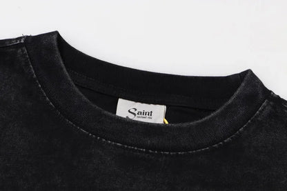 Newest Saint T-shirts Letter Pattern Tops Tee Men Woman Spring Best Quality Casual Crewneck Short Sleeve Street King Limited