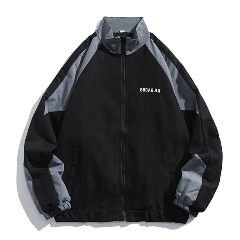 hip hop varsity baseball jackets mens harajuku patchwork color block coats oversized casual loose thin windbreaker jacket unisex unique default style 4351
