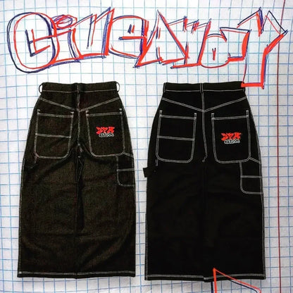 hip hop y2k new color wexwear embroidered baggy jeans streetwear jeans men women high waist wide trouser harajuku black pants unique jeans style 1449