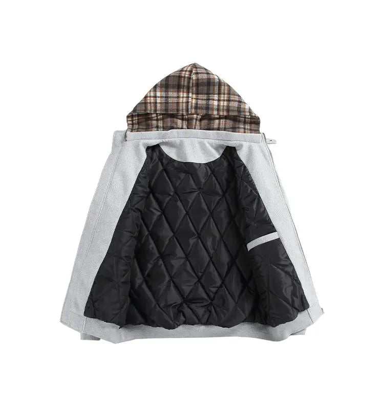 winter cotton padded jacket men women streetwear fashion loose casual hooded woolen bomber parkas jacket thicken coat outerwear unique default style 1045