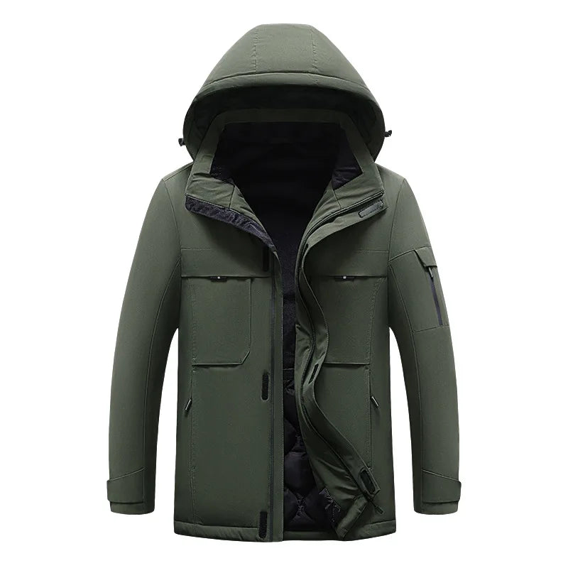 rainbowtouches heating jacket men winter electric heated clothes usb charging waterproof windbreaker heat outdoor skiing coat clean everyday pants