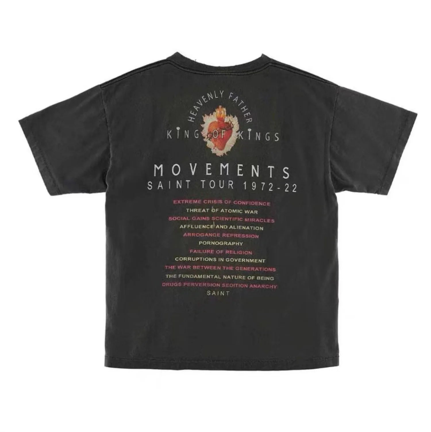 Summer Retro VINTAGE Eye Pattern Printed High-Street Wear Casual Loose Quality T-Shirt Tops For Men Street King Limited