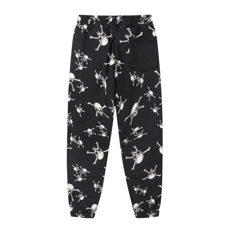 new 2023 hot luxury men classic skull head black saint comfortable cotton parkour sweat casual pants sweatpants 710 unique joggers style 4247