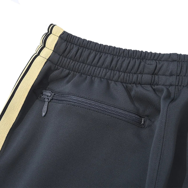 best quality embroidery logo new pants men woman side edge weaving stripe drawstring loose casual grey motion trousers menswear bottoms