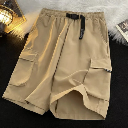 summer mens breathable cargo shorts 2025 multi pockets shorts homme loose gym short pants casual outdoor beach short overalls utility cargo pants