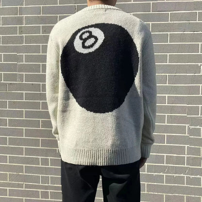 New 2022 Men Luxury Billiards Black Eight gentleman Classic Mohair dice Knit Casual Sweaters pullover Asian Size High Drake #20 Street King Limited