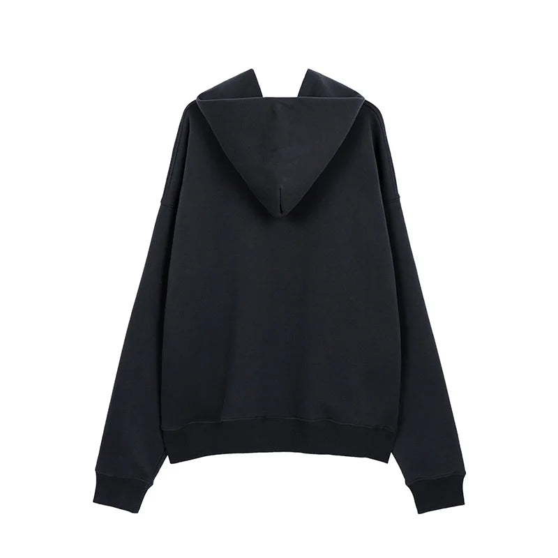 Best Quality Kanye West Hoodies Men Woman Chaopai Plush Shoulder Drop Lovers Loose Casual Solid Color Pullover Sweatshirts Street King Limited