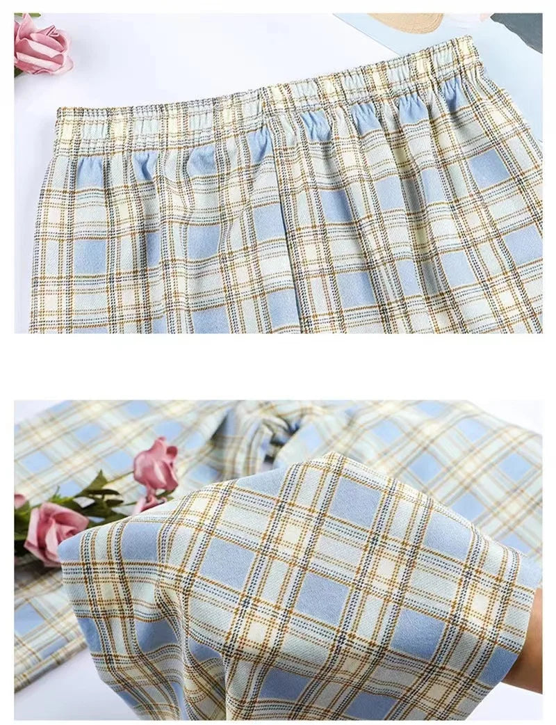 Checkered Pants Plaid Women's Free Shopping Loose Straight Wide-leg Wild Straight Casual Plaid Street King Limited