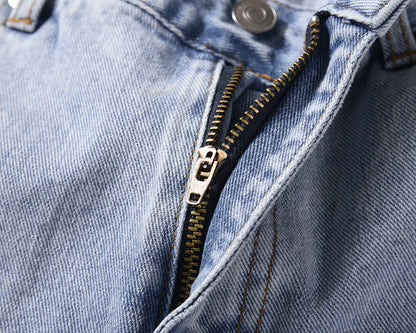 high street vibe style patchwork frayed jeans pants for men retro washed hole ripped casual loose denim trousers oversized 1 unique jeans style 1786