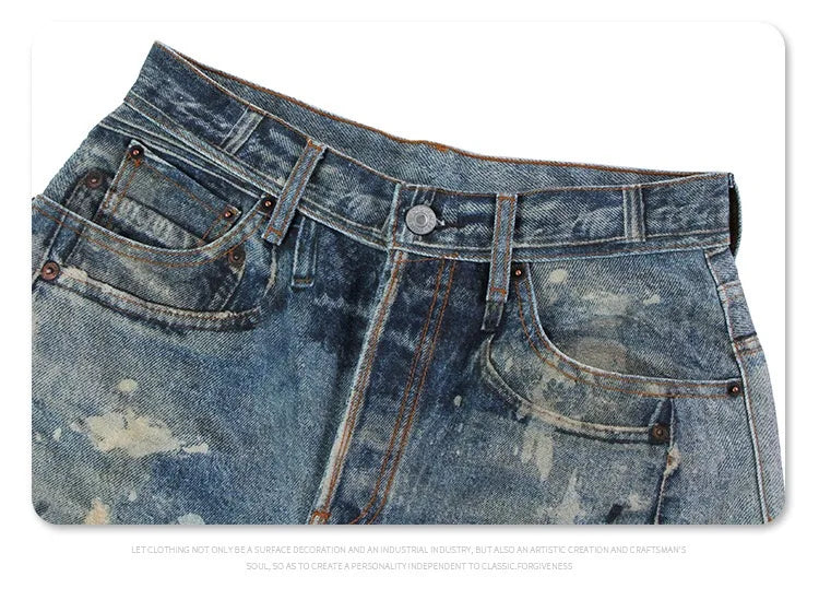 Graffiti splash ink paint baggy jeans Street King Limited