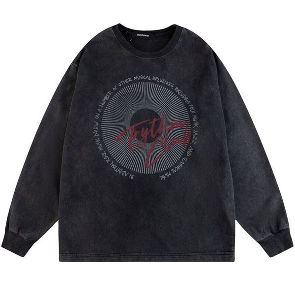 "Black Skies" Unisex Men Women Streetwear Graphic Sweatshirt Daulet Apparel