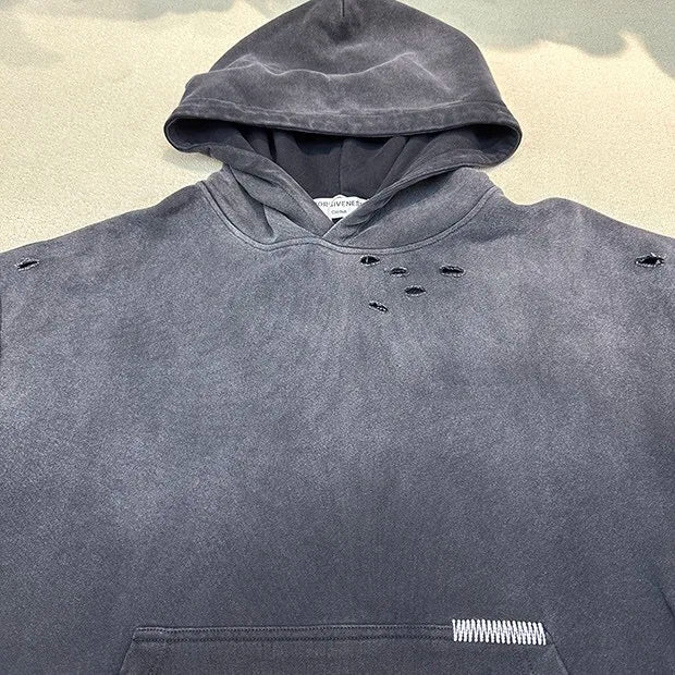Gradient washing destroys vintage hoodies Street King Limited