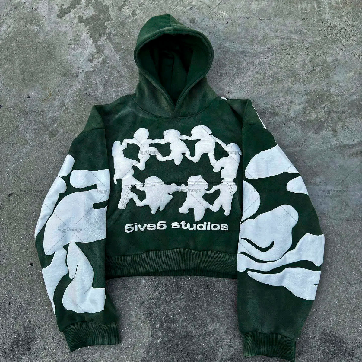 Retro Gothic Trend Letter Pattern Printed Oversized Hoodie Men's Fashion Loose Versatile Pocket Pullover Sweatshirt Women Street King Limited