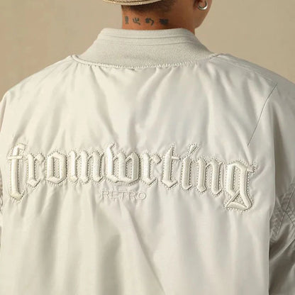 Mens Thickened Cotton Coat Handsome Chic  Elegant Autumn And Winter Casual Cotton Coat Japanese Embroidered Flight Jacket Street King Limited